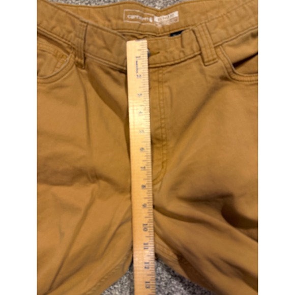 Carhartt Pants Mens 36x32 Brown Rugged Flex Relaxed Fit Canvas Work Trousers - Picture 6 of 10